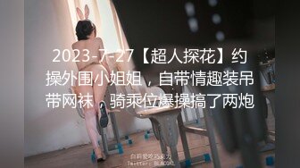 2023-7-27【超人探花】约操外围小姐姐，自带情趣装吊带网袜，骑乘位爆操搞了两炮