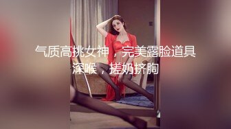 气质高挑女神，完美露脸道具深喉，搓奶挤胸